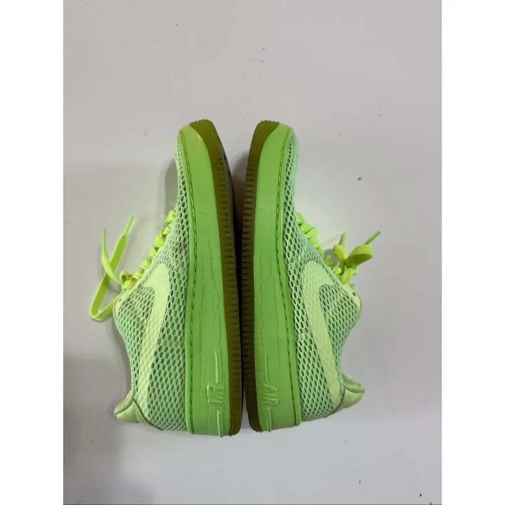 Nike Air Force 1 Low Upstep Sneakers Ghost Green Neon Netted AF1 Women's Size 8
